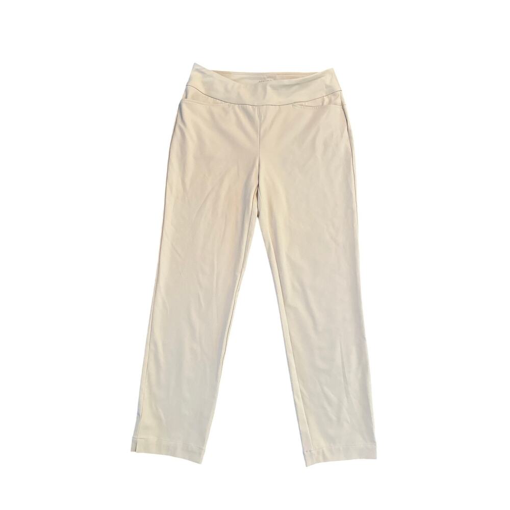 Women M Ace Golfs AceGolfs Khaki Tan Beige Pull-On Pants Ankle Stretch
